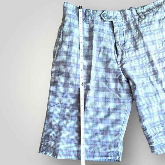Reversible Men's Blue Plaid Shorts - Picture 8 of 16